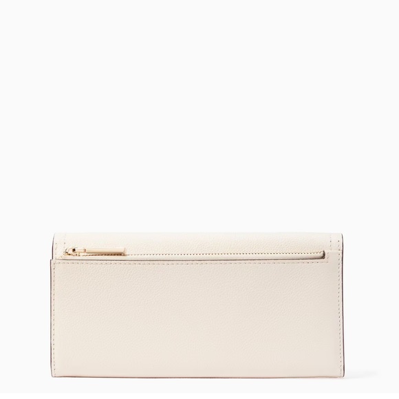 ♠️Kate Spade Rosie Pebbled Leather Large Flap Continental Wallet, Parchment NWT - Picture 4 of 5